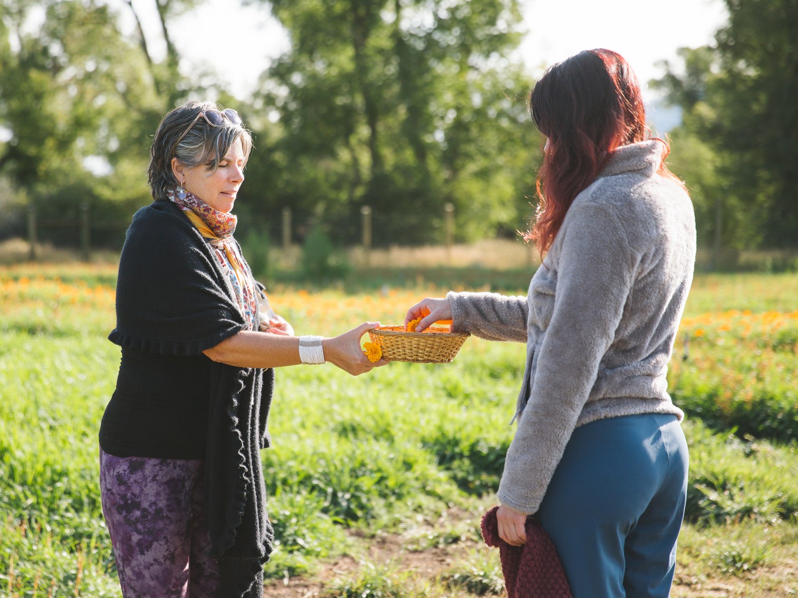 women-flower-basket-healing-seeds